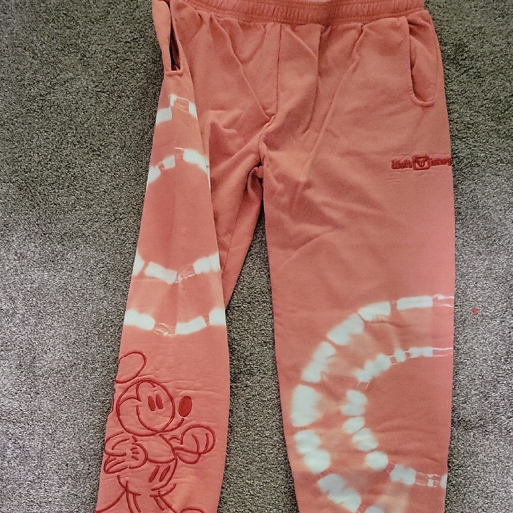 Disney Peach Tie-Dye Joggers